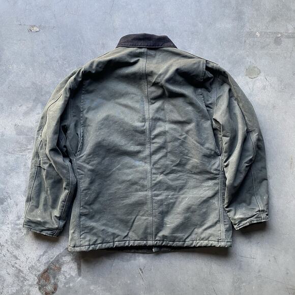 Carhartt Men's Arctic Quilt Lined Sandstone Work Chore Coat Jacket Green - Picture 6 of 6